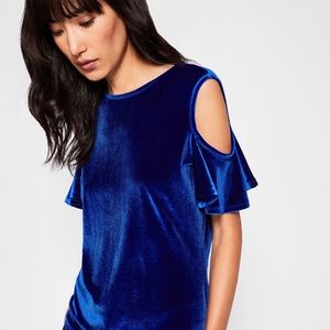 Ted Baker - Blue suede top